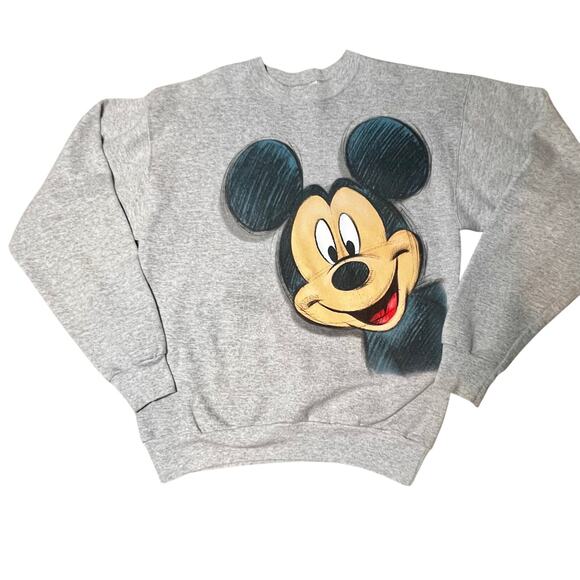 Walt Disney world Mickey Mouse Sketch Double Sided Sweatshirt adult size small - Picture 1 of 4
